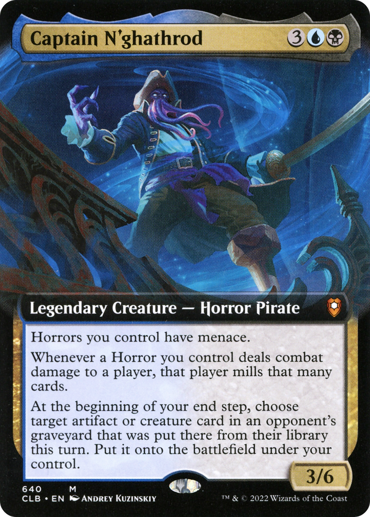 {R} Captain N'ghathrod (Extended Art) [Commander Legends: Battle for Baldur's Gate][CLB 640]