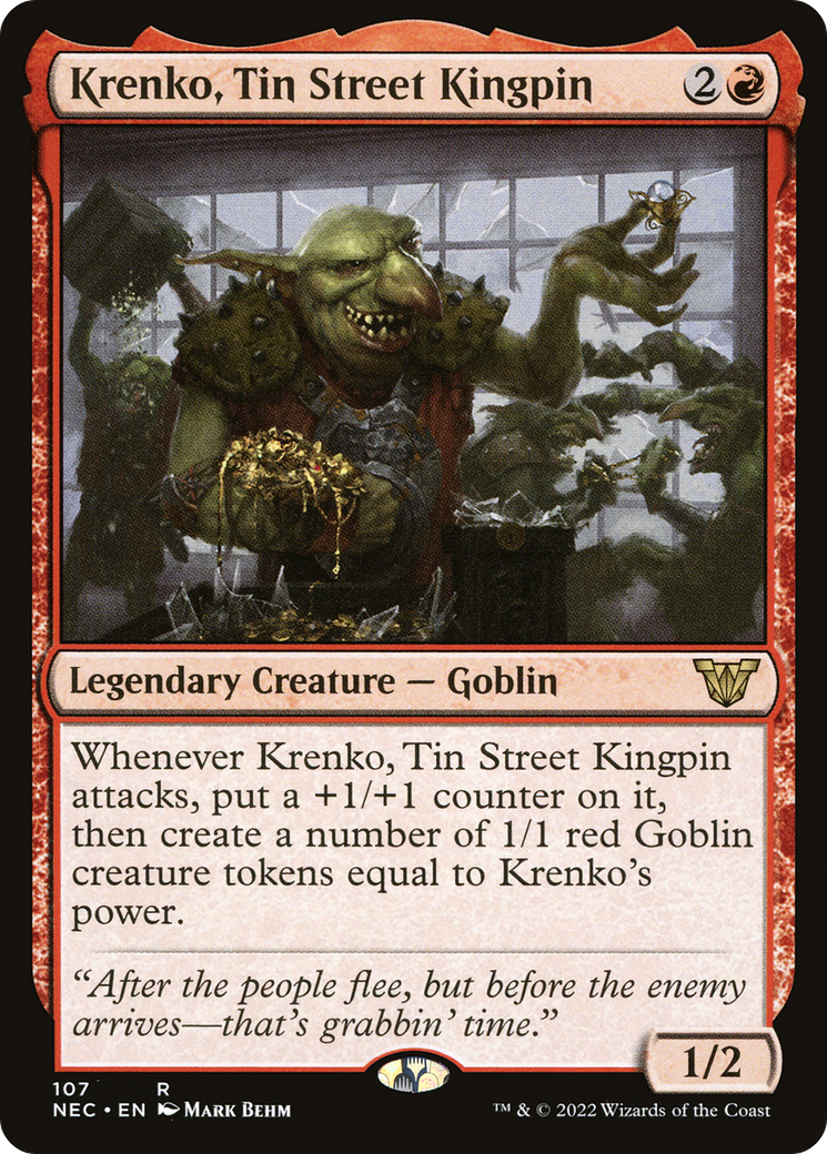 {R} Krenko, Tin Street Kingpin [Kamigawa: Neon Dynasty Commander][NEC 107]