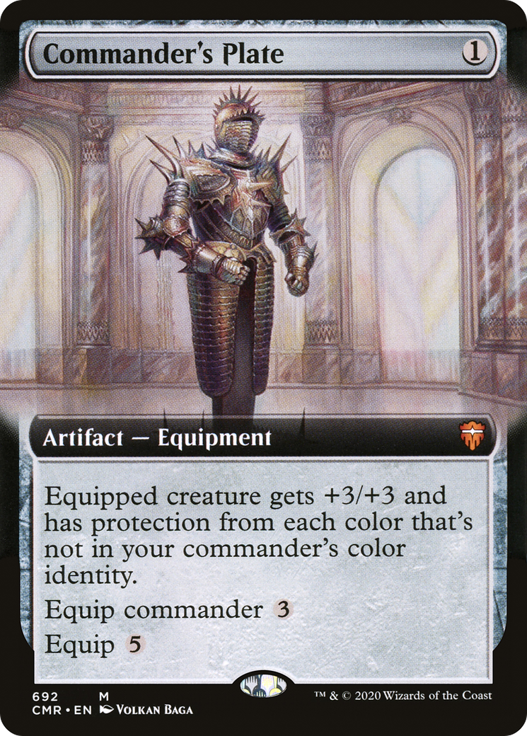 {R} Commander's Plate (Extended Art) [Commander Legends][CMR 692]