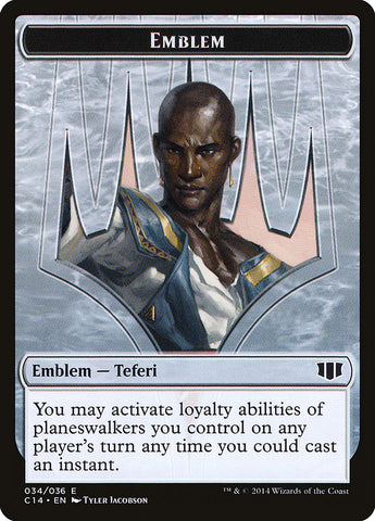 {T} Teferi, Temporal Archmage Emblem // Zombie (011/036) Double-sided Token [Commander 2014 Tokens][TC14 034]