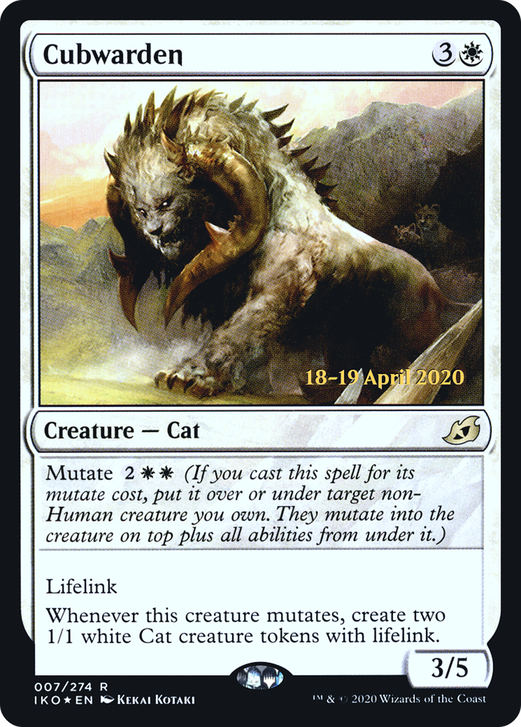 {R} Cubwarden [Ikoria: Lair of Behemoths Prerelease Promos][PR IKO 007]