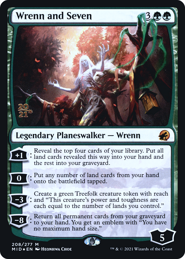 {R} Wrenn and Seven [Innistrad: Midnight Hunt Prerelease Promos][PR MID 208]