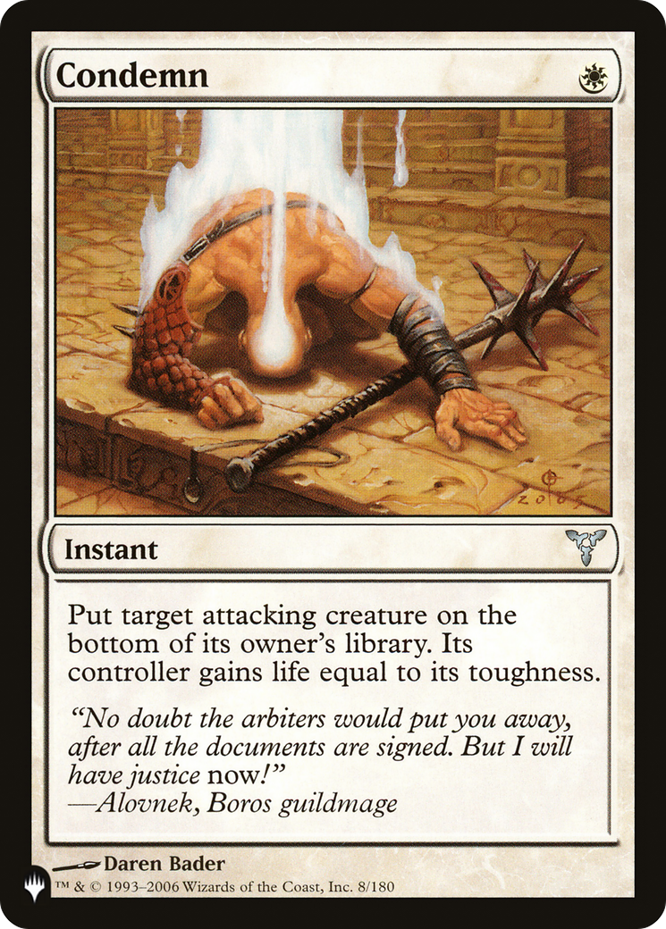 Condemn [LIST 8/180]
