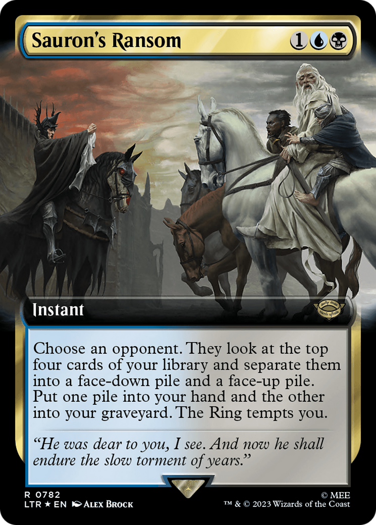 {R} Sauron's Ransom (Extended Art) (Surge Foil) [The Lord of the Rings: Tales of Middle-Earth][LTR 782]