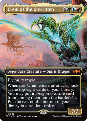 {R} Ureni of the Unwritten (Borderless) [Tarkir: Dragonstorm Commander][TDC 009]
