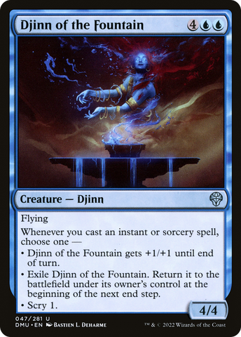 {C} Djinn of the Fountain [Dominaria United][DMU 047]