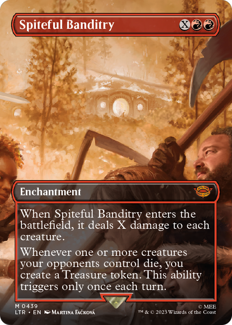 {R} Spiteful Banditry (Borderless Alternate Art) [The Lord of the Rings: Tales of Middle-Earth][LTR 439]