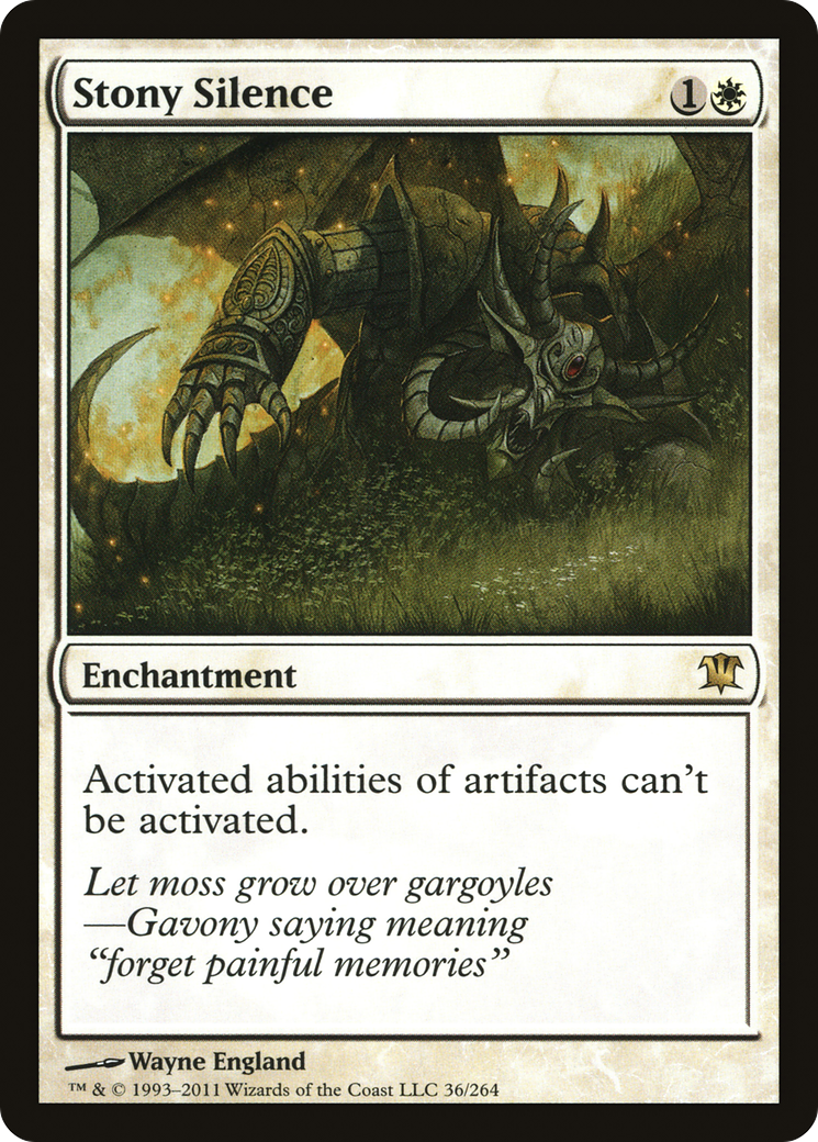 {R} Stony Silence [Innistrad][ISD 036] - Misty Mountain Games