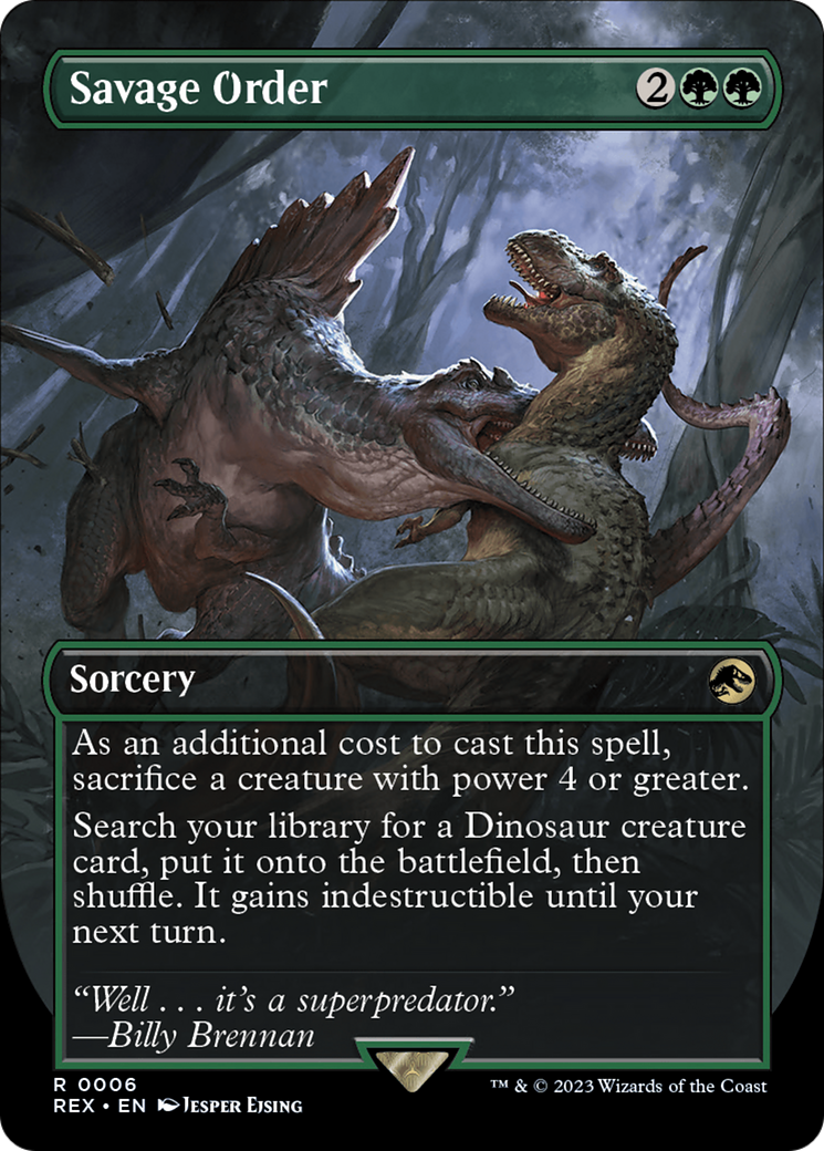 {R} Savage Order (Borderless) [Jurassic World Collection][REX 006]