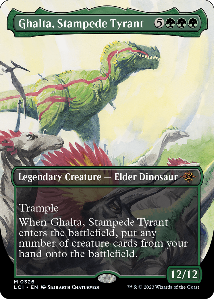 {@R} Ghalta, Stampede Tyrant (Borderless) [The Lost Caverns of Ixalan][LCI 326]