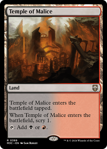 {R} Temple of Malice (Ripple Foil) [Modern Horizons 3 Commander][RPF M3C 389]