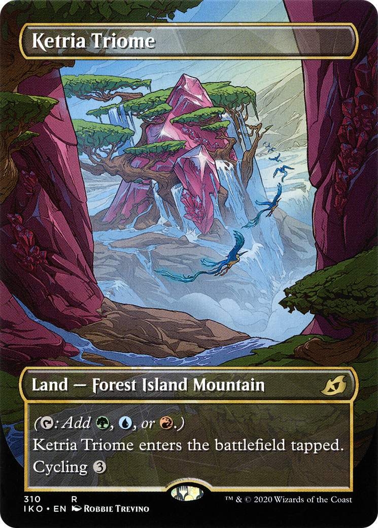 {R} Ketria Triome (Borderless Alternate Art) [Ikoria: Lair of Behemoths][IKO 310]