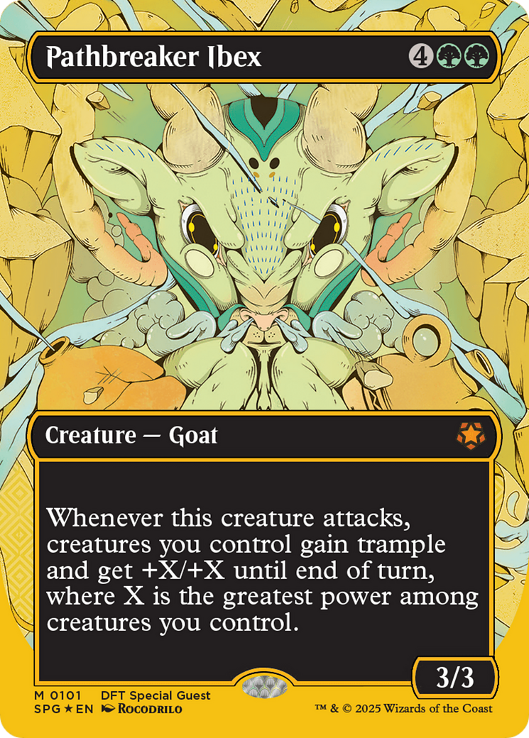 {R} Pathbreaker Ibex (Borderless) (First-Place Foil) [Aetherdrift Special Guests][SPG 101]