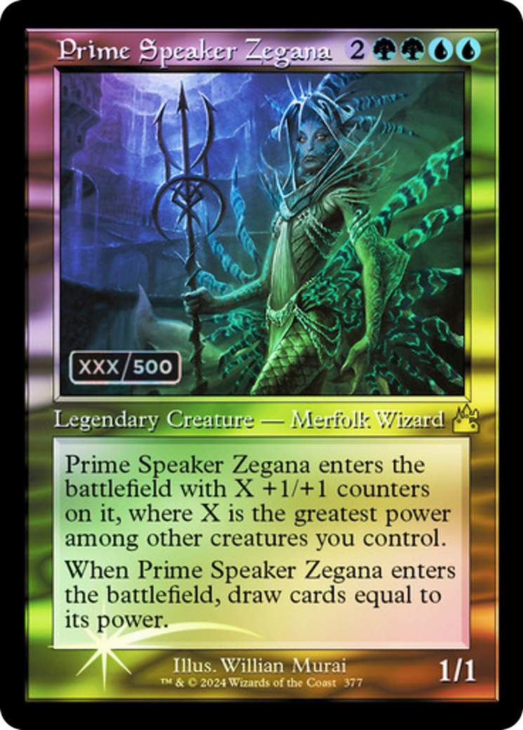 {R} Prime Speaker Zegana (Retro) (Serialized) [Ravnica Remastered][SR RVR 377]
