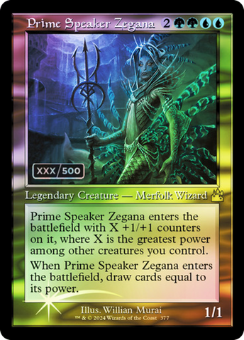 {R} Prime Speaker Zegana (Retro) (Serialized) [Ravnica Remastered][SR RVR 377]