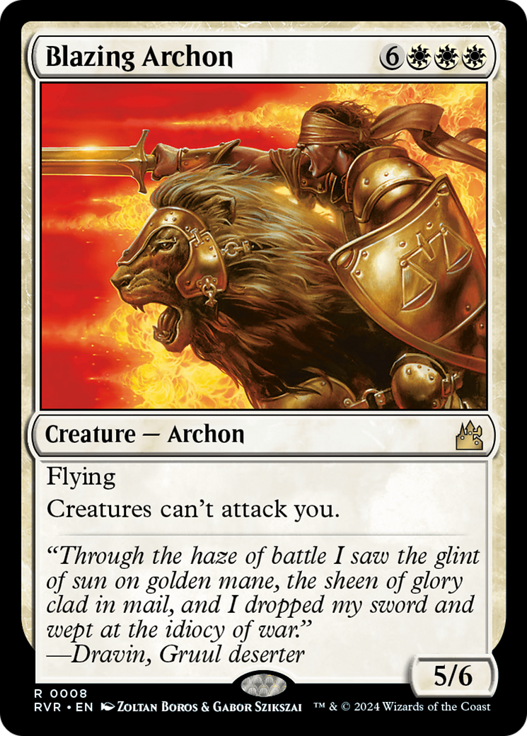 {R} Blazing Archon [Ravnica Remastered][RVR 008]