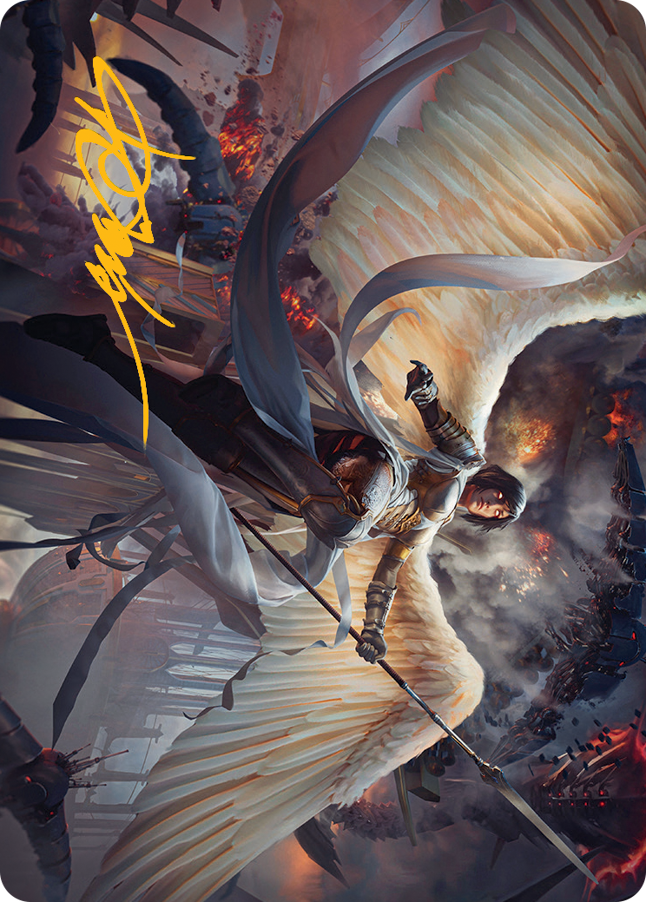 {A} Serra Faithkeeper Art Card (Gold-Stamped Signature) [March of the Machine Art Series][GS AMOM 007]
