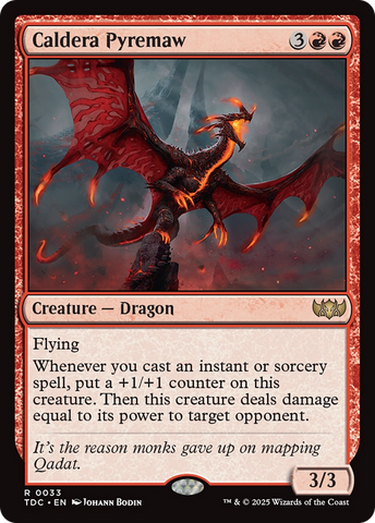 {R} Caldera Pyremaw [Tarkir: Dragonstorm Commander][TDC 033]