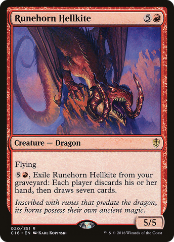 {R} Runehorn Hellkite [Commander 2016][C16 020]