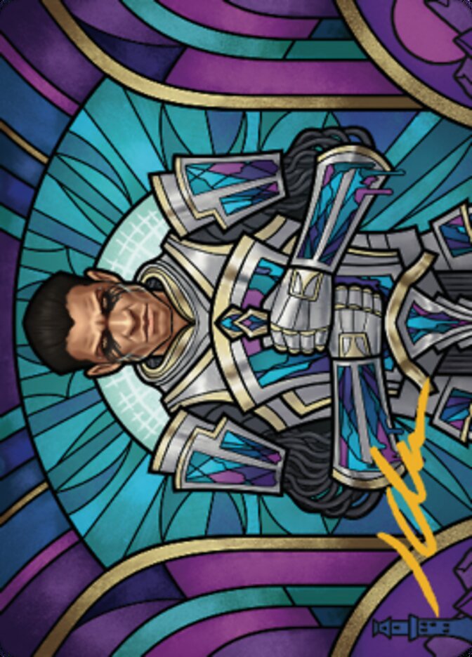 {A} Aron, Benalia's Ruin Art Card (Gold-Stamped Signature) [Dominaria United Art Series][GS ADMU 043]