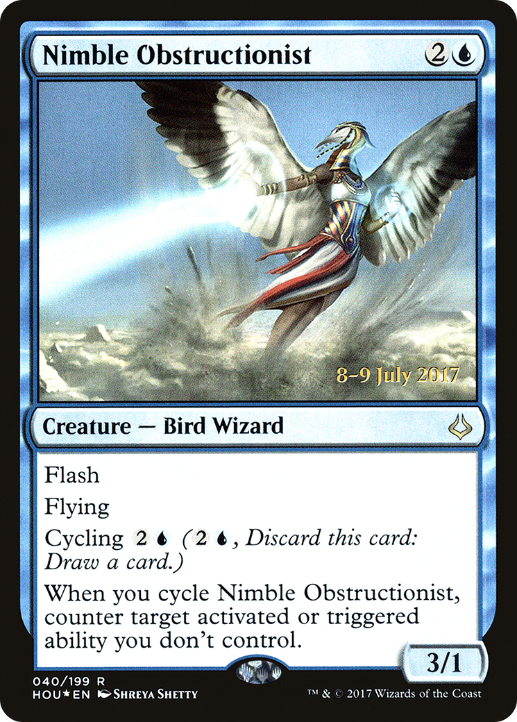 {R} Nimble Obstructionist [Hour of Devastation Prerelease Promos][PR HOU 040]