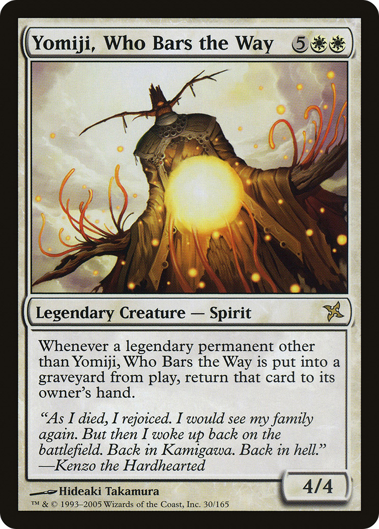 {R} Yomiji, Who Bars the Way [Betrayers of Kamigawa][BOK 030]