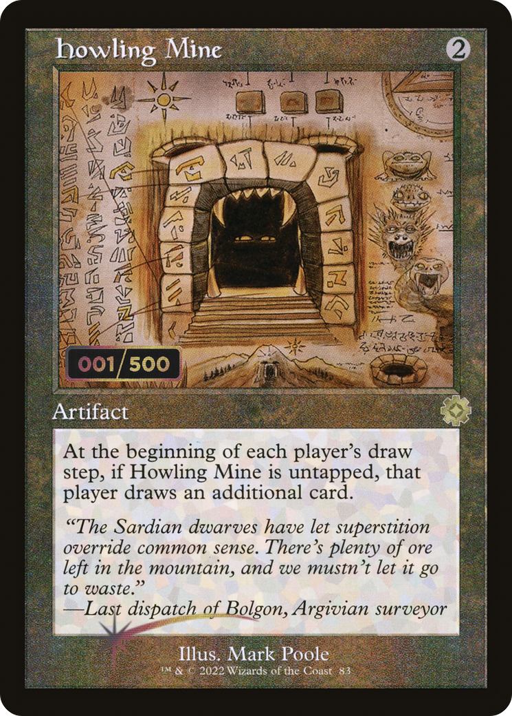 {R} Howling Mine (Schematic) (Serial Numbered) [The Brothers' War Retro Artifacts][BRR 083]