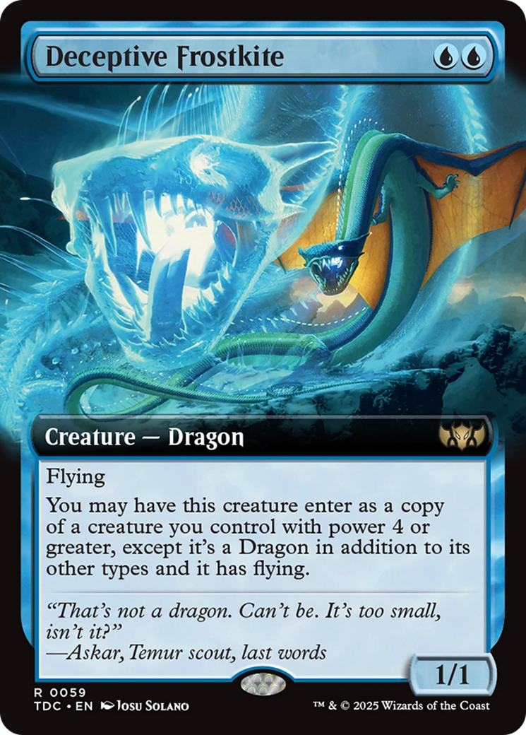 {R} Deceptive Frostkite (Extended Art) [Tarkir: Dragonstorm Commander][TDC 059]