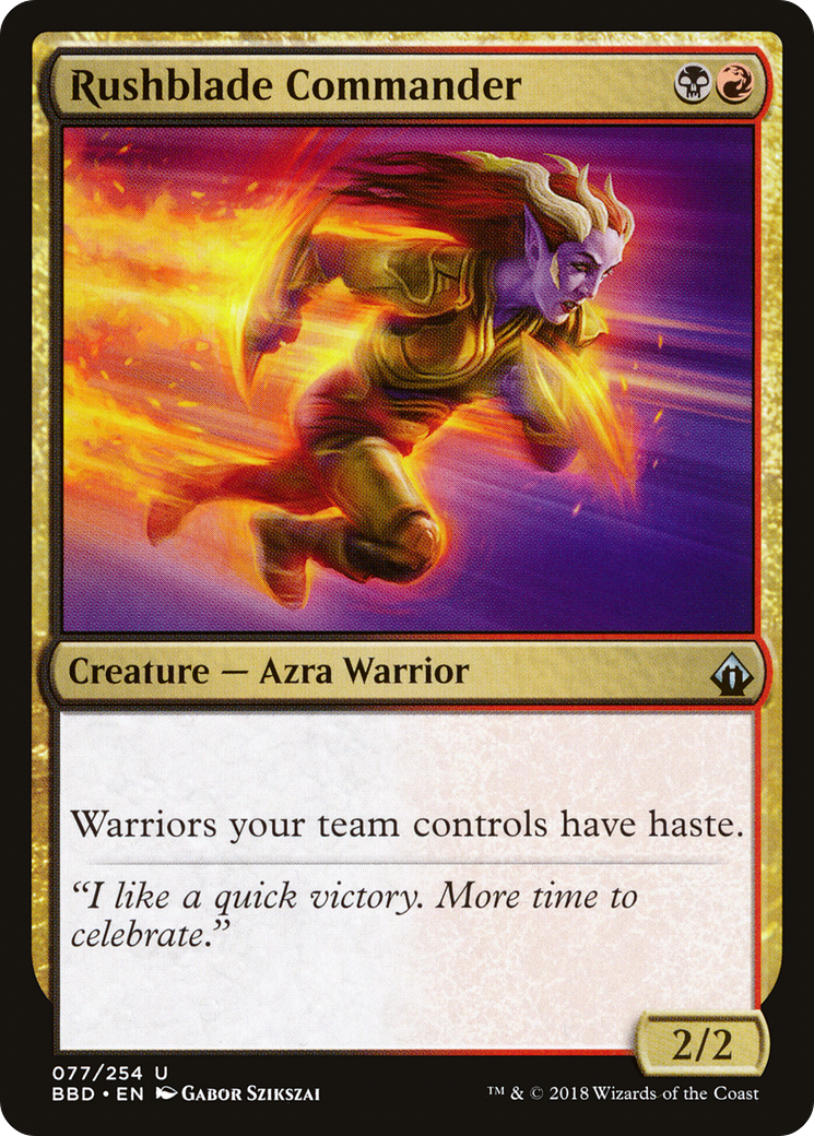 {C} Rushblade Commander [Battlebond][BBD 077]