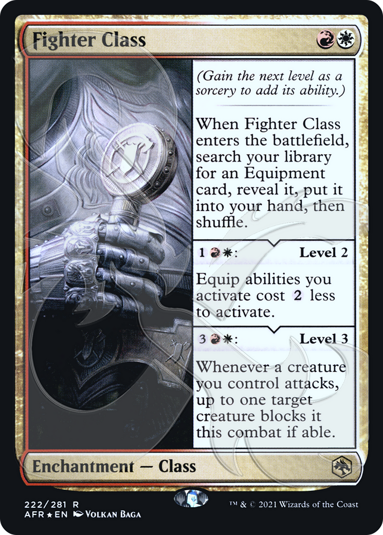 {R} Fighter Class (Ampersand Promo) [Dungeons & Dragons: Adventures in the Forgotten Realms Promos][AMP AFR 222]