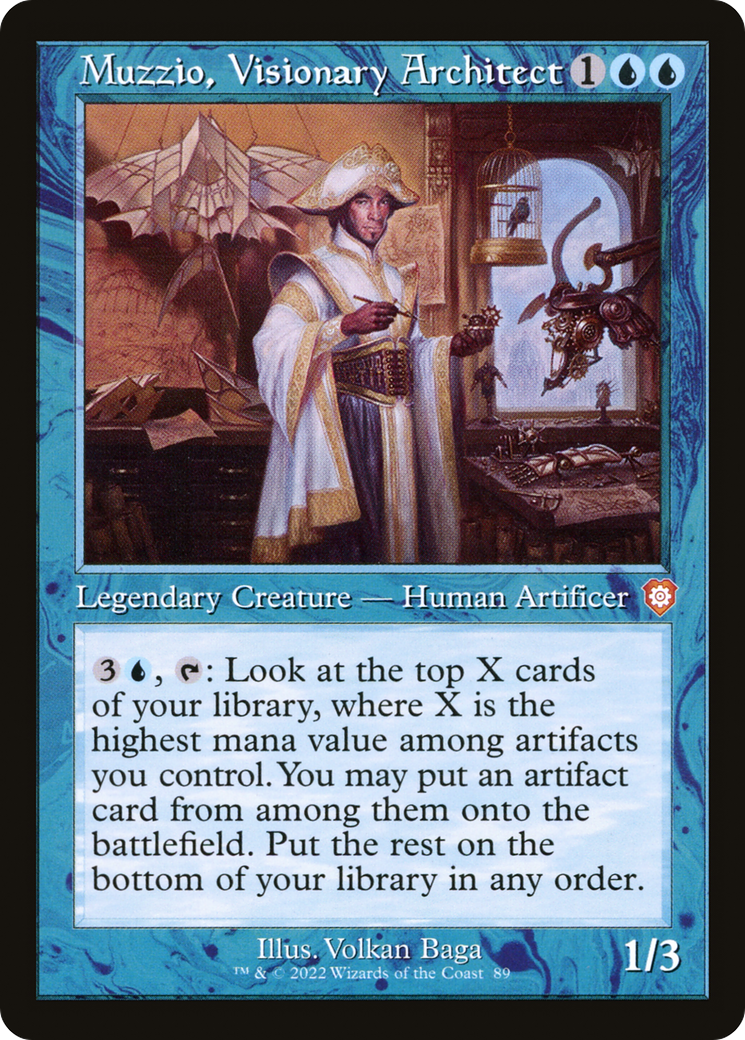 {R} Muzzio, Visionary Architect (Retro) [The Brothers' War Commander][BRC 089]
