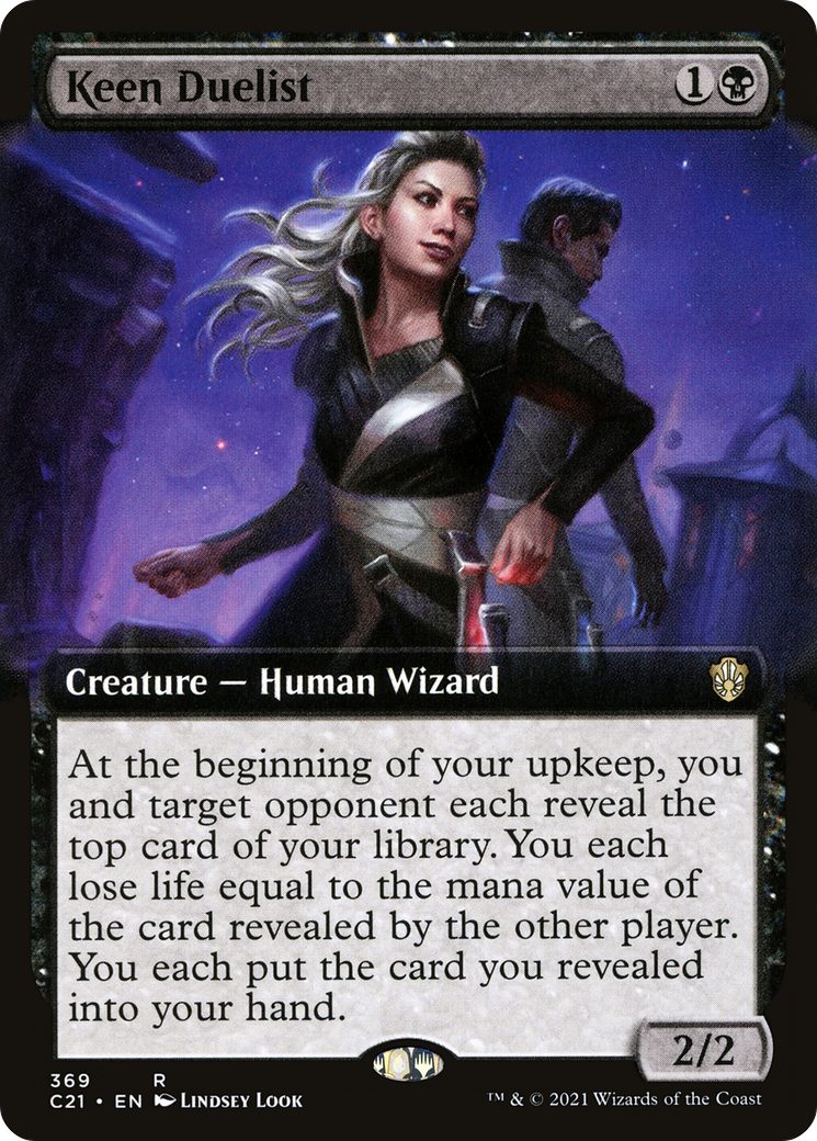 {R} Keen Duelist (Extended Art) [Commander 2021][C21 369]