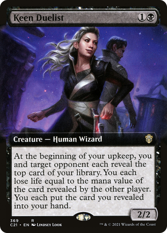 {R} Keen Duelist (Extended Art) [Commander 2021][C21 369]