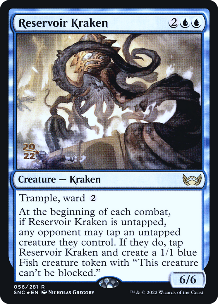 {R} Reservoir Kraken [Streets of New Capenna Prerelease Promos][PR SNC 056]