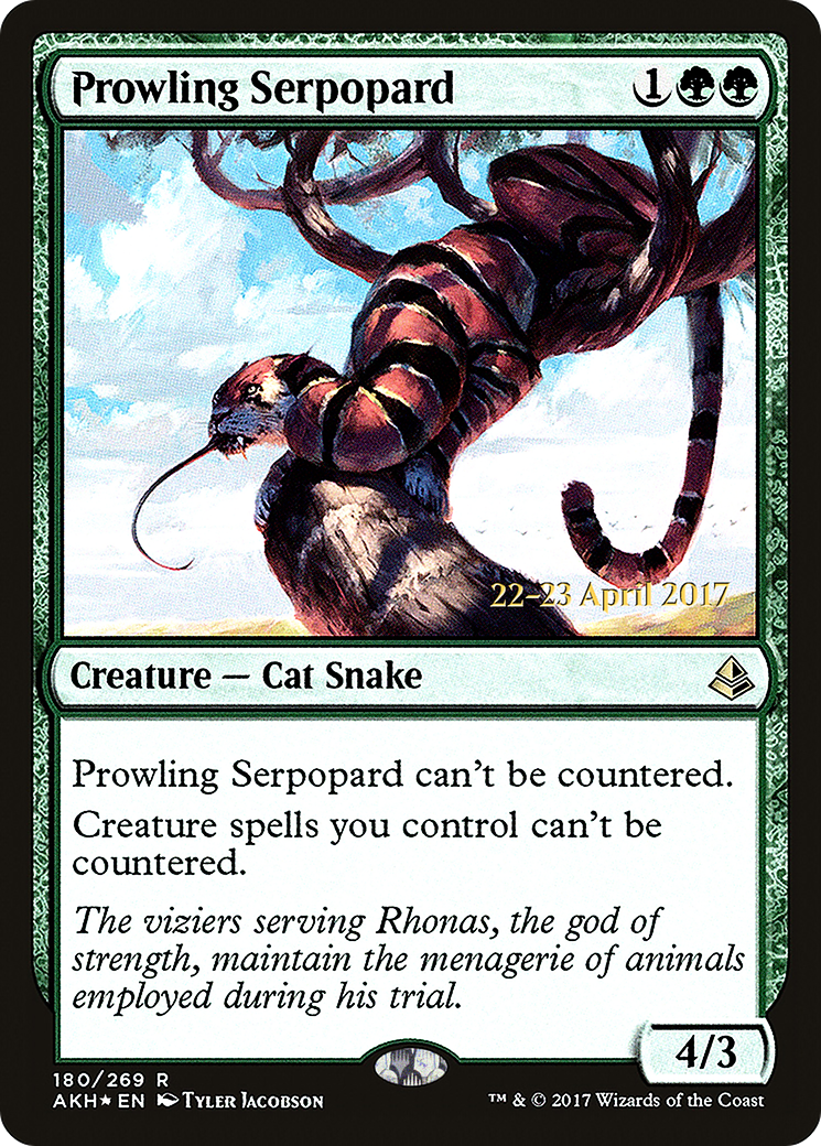 {R} Prowling Serpopard [Amonkhet Prerelease Promos][PR AKH 180]