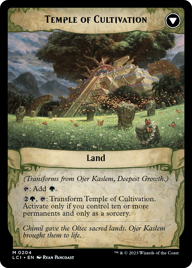 {@R} Ojer Kaslem, Deepest Growth // Temple of Cultivation [The Lost Caverns of Ixalan Prerelease Cards][PR LCI 204]