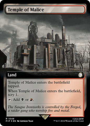 {R} Temple of Malice (Extended Art) (Surge Foil) [Fallout][PIP 1049]