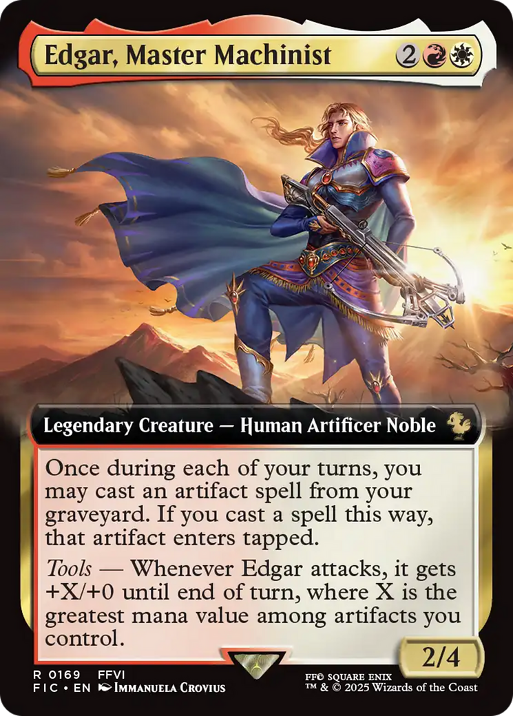 {R} Edgar, Master Machinist (Extended Art) [FINAL FANTASY Commander][FIC 169]