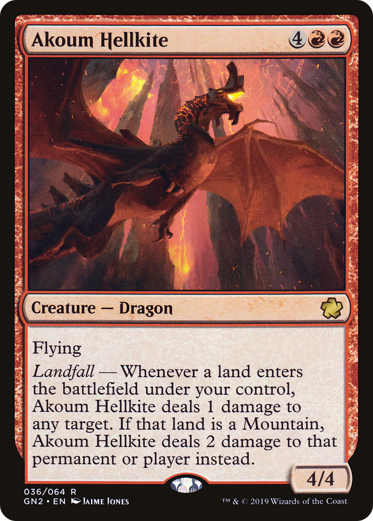 {R} Akoum Hellkite [Game Night 2019][GN2 036]