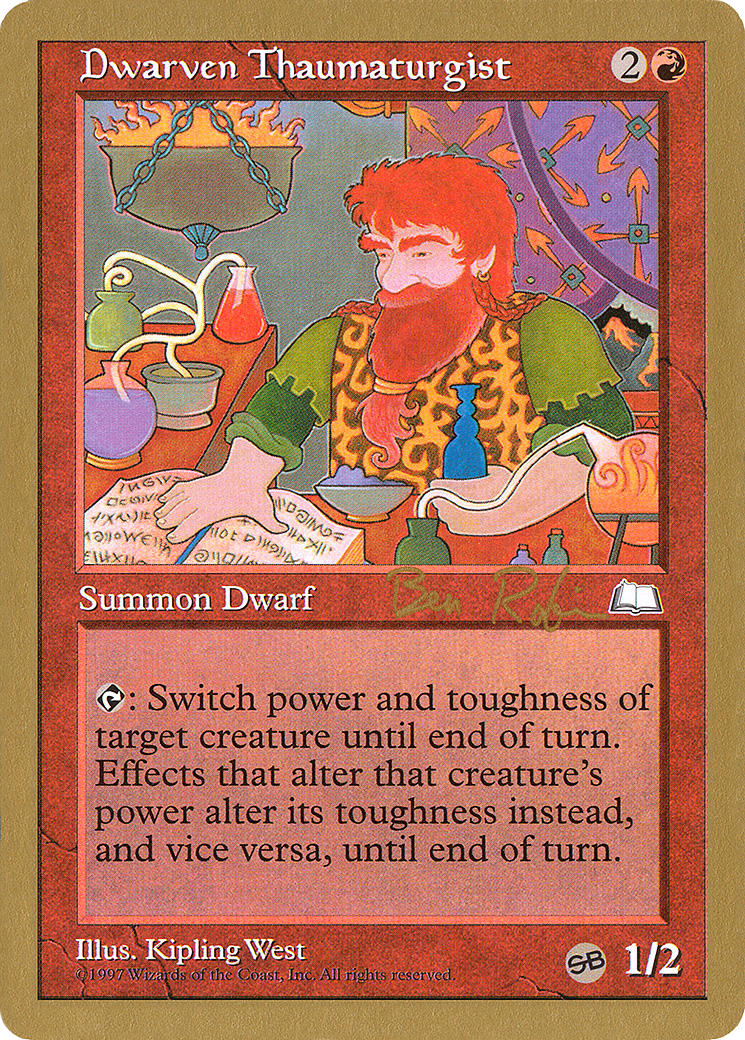 {R} Dwarven Thaumaturgist (Ben Rubin) (SB) [World Championship Decks 1998][GB WC98 BR98SBA]