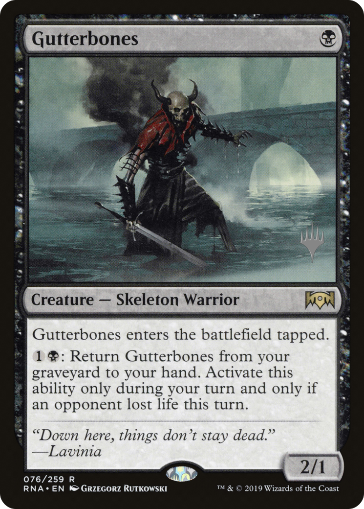 {R} Gutterbones (Promo Pack) [Ravnica Allegiance Promos][PP RNA 076]