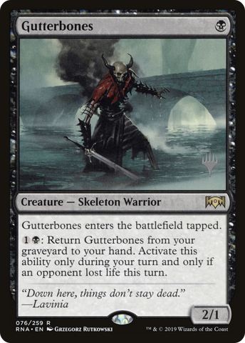 {R} Gutterbones (Promo Pack) [Ravnica Allegiance Promos][PP RNA 076]