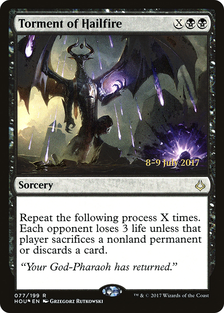 {R} Torment of Hailfire [Hour of Devastation Prerelease Promos][PR HOU 077] - Misty Mountain Games