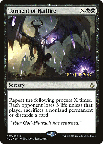{R} Torment of Hailfire [Hour of Devastation Prerelease Promos][PR HOU 077]