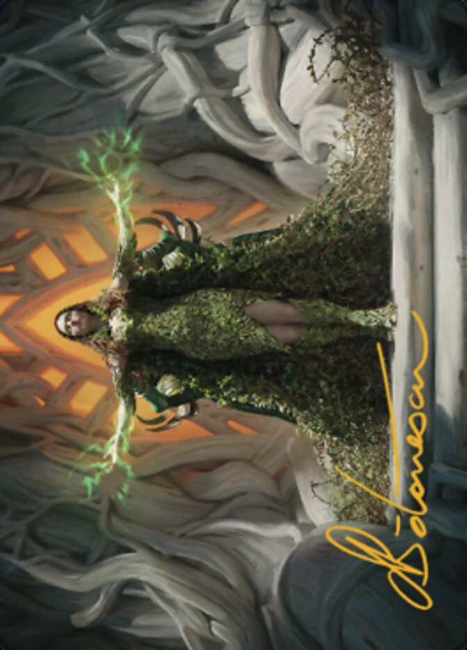 {A} Titania, Voice of Gaea Art Card (Gold-Stamped Signature) [The Brothers' War Art Series][GS ABRO 026]