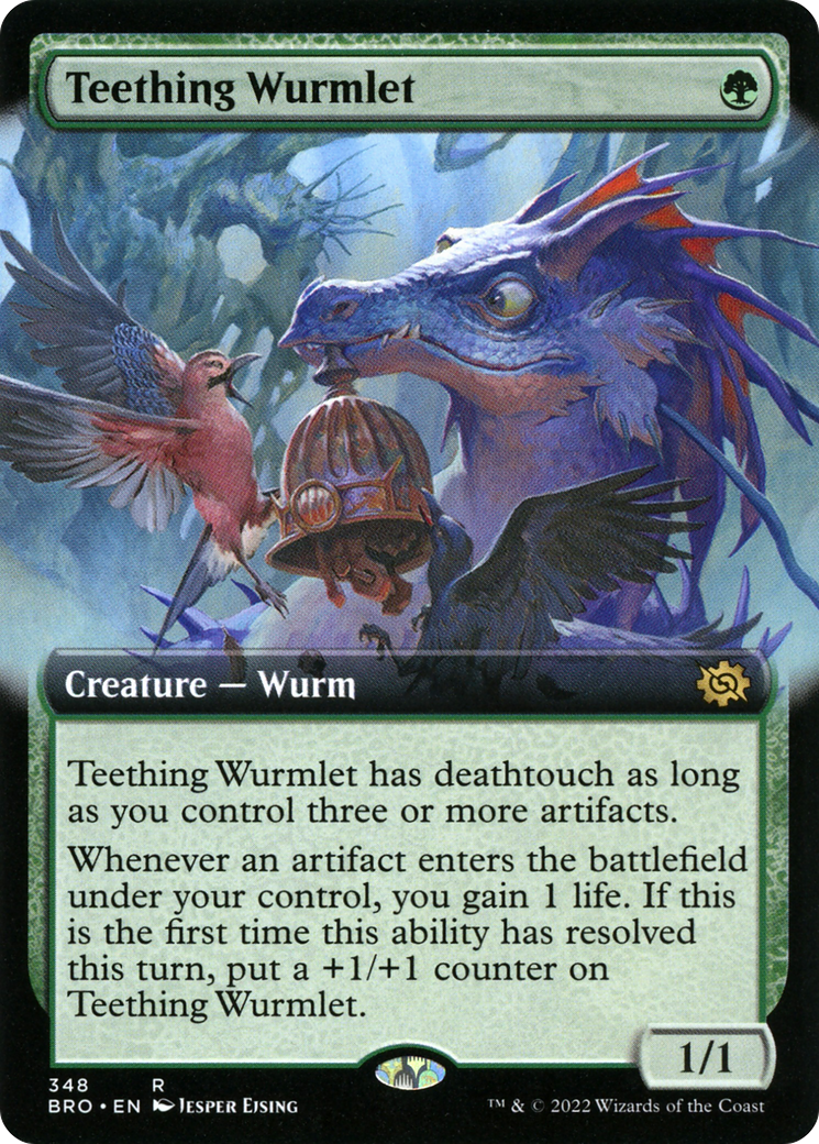 {R} Teething Wurmlet (Extended Art) [The Brothers' War][BRO 348]