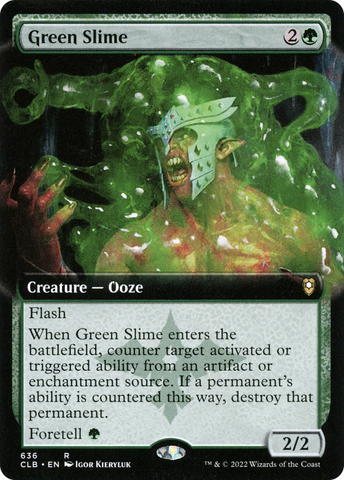 {R} Green Slime (Extended Art) [Commander Legends: Battle for Baldur's Gate][CLB 636]