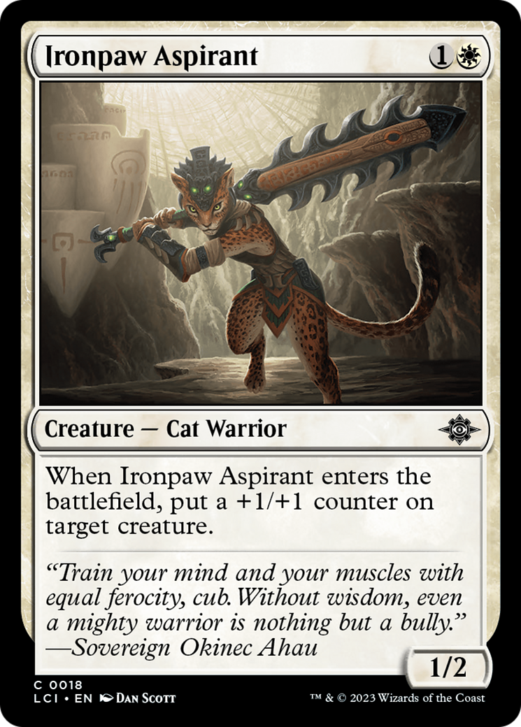 {@C} Ironpaw Aspirant [The Lost Caverns of Ixalan][LCI 018]