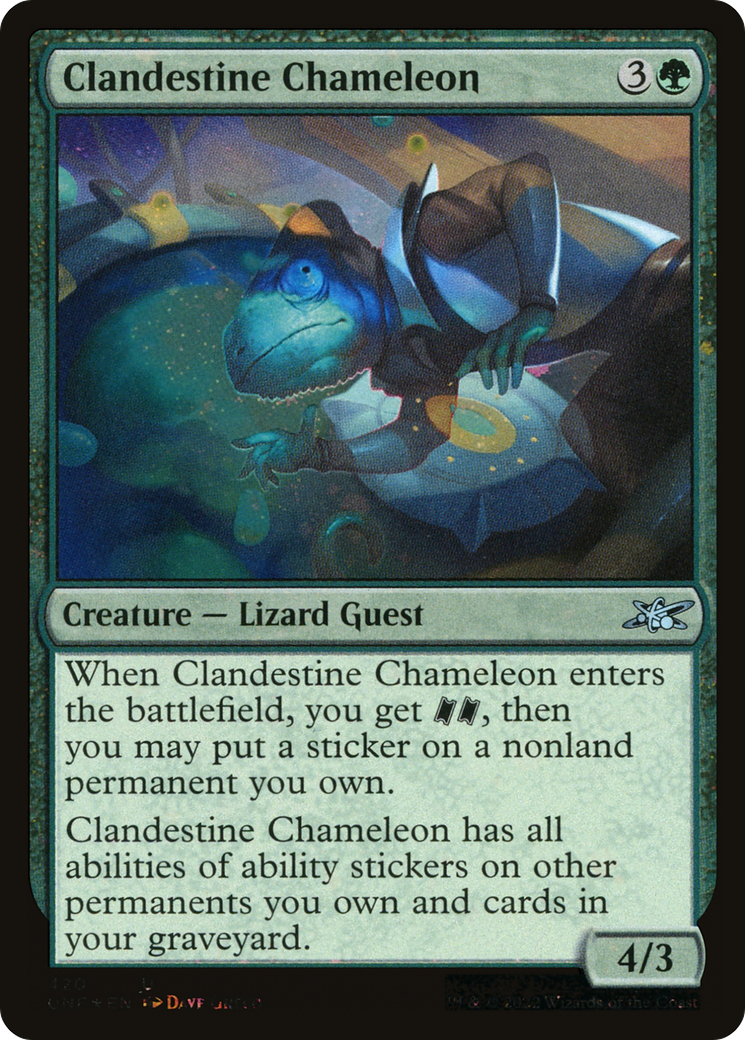 {C} Clandestine Chameleon (Galaxy Foil) [Unfinity][UNF 420]