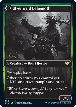 {R} Ulvenwald Oddity // Ulvenwald Behemoth [Innistrad: Double Feature][DBL 492]